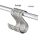 Soqool 4.8Inch Heavy Duty S Hooks 12PCS Stainless Steel Hook for Hanging Double Sided Utility Hook for Shower Curtain Rod,Closet S Hooks,Kitchen Hanging Hook