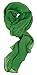 Love Lakeside Modern Chiffon Solid Color Silk Blend Oblong Scarf Kelly Green