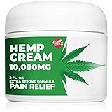 Hemp Cream for Pain Relief with 1000 milligram Hemp Oil - for Arthritis, Muscle, Joint, Fibromyalgia and Knee Pain