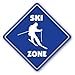 Ski Crossing Sign Zone Xing | Indoor/Outdoor | 12