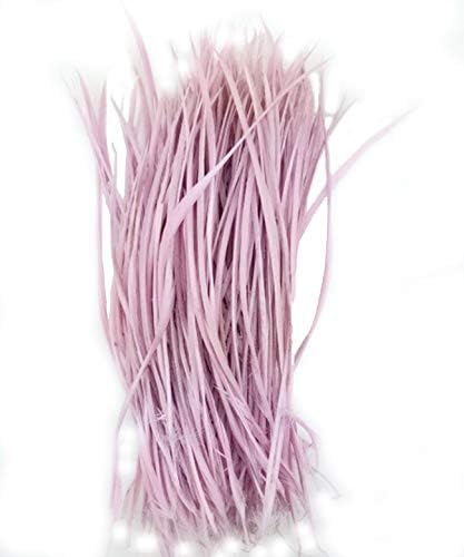 5''-9.5'' Feathers Fly Tying Materials for stonefly Nymph Split Tails& Down Wings 50pcs/Pack (Light Purple)