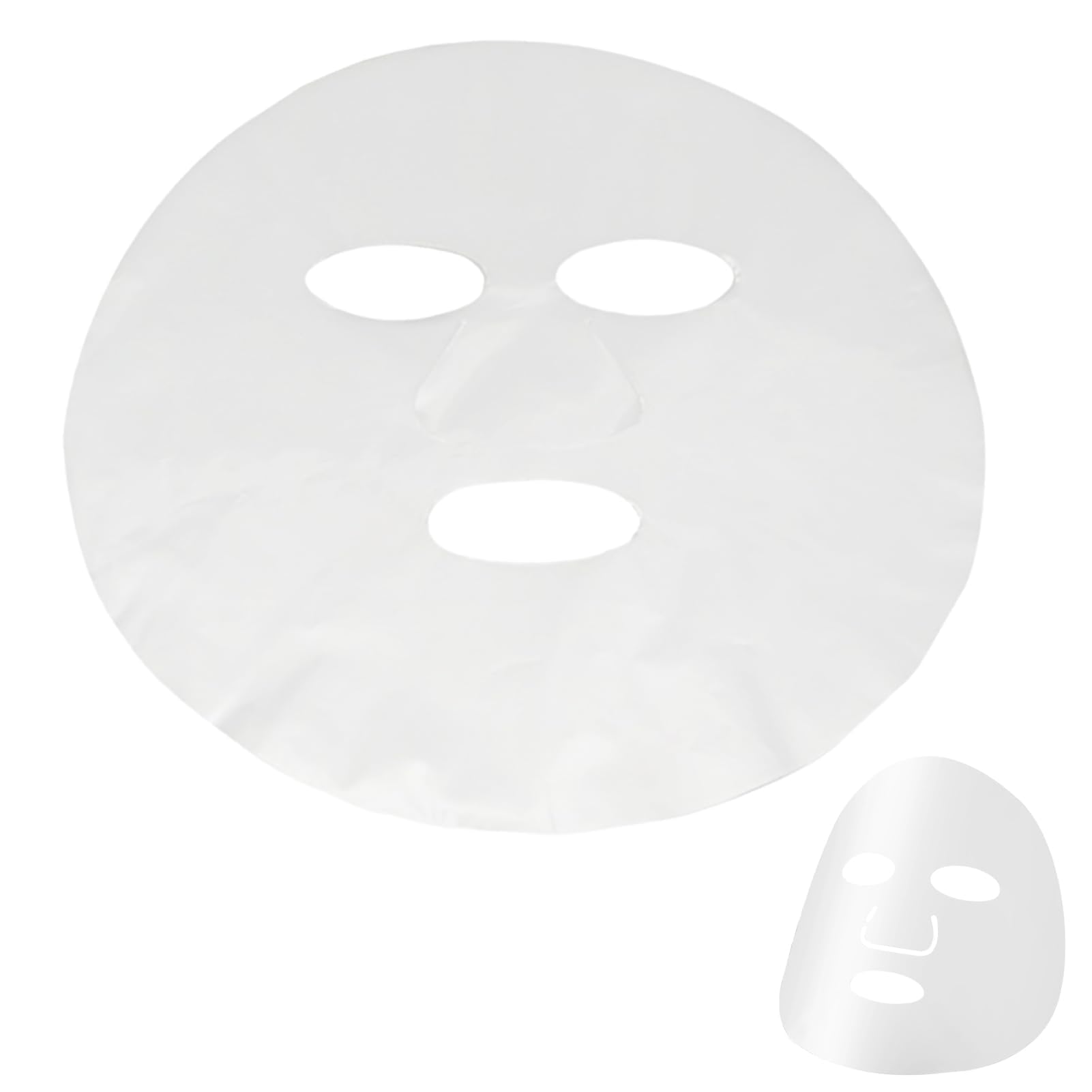 600Pcs Plastic Film Facial Mask Paper, Disposable Facial Paper Sheet Transparent Spa Facial Mask DIY Face Mask Skin Care DIY Clear Spa Thin Plastic Wrap Moisture Retention for Woman