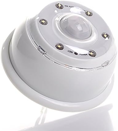 DEDEGUI 6 LED Lamp Auto PIR Sensor Motion Detector LED Light Black, Application: Wardrobe, Cabinets, Secret Hiding Places, Corridor, Staircases, Basement Lighting(Silver)