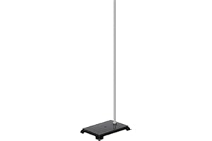 BorinGlass Lab Stand, Heavy Duty Retort Stand with Cast Iron Base & Anti-Corrosion Steel Rod for Stable Support of Laboratory