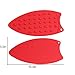 Tangser Multipurpose Silicone Iron Rest Pad for Ironing Board Hot Resistant Mat,Silicone Heat Resistant Iron Rest Pad (Red)