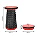 VICKERT Retractable Folding Stools Sturdy Portable Lightweight Plastic Stool for Camping Adults Kids,Collapsable Stool Portable for Indoor Outdoor Travel Camping Climbing Fishing Garden BBQ (Red)thumb 4