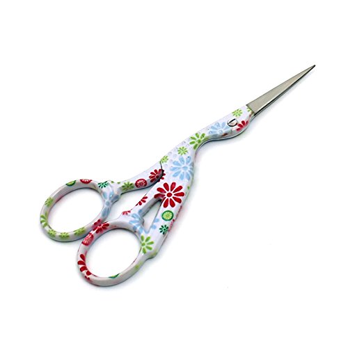 PC: 4.5" Stainless Steel Sharp TIP Classic Stork Scissors White Crane Design Sewing Scissors Dressmaker Shears Scissors for Embroidery, Craft, Needle Work, Art Work & Everyday USE BTS-156