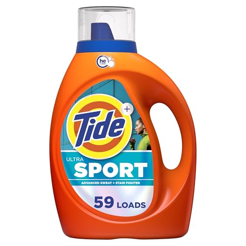 Tide Plus Febreze Sport Odor Defense HE Turbo Clean Liquid Laundry Detergent, 84 fl oz, 59 loads
