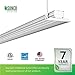 Sunco 6 Pack Linkable LED Utility Shop Light, 4500 LM, 8000K, 4 FT, 48 Inch Integrated Fixture for Garage, 40W Equivalent 150W, Surface + Suspension Mount, White