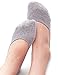 VERO MONTE 4 Pairs Womens TRULY No Show Socks (Grey, 7.5-9)- Low Profile Socks