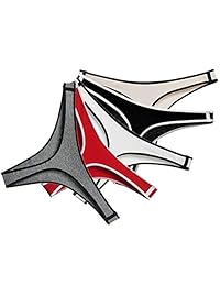 Tanga de algodón para dama, ropa interior deportiva sin costuras, hipster, paquete de 5