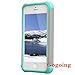 Goging iPhone 5S Case,iPhone 5/SE Case, Luxury Fashion Dual Layer Hybrid Shockproof Case for Apple iPhone 5 5S SE (Teal-Gray)