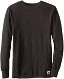 Carhartt Men's Tall Base Force Super-Cold Weather Crew Neck Top,Black,Large