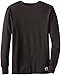 Carhartt Men's Tall Base Force Super-Cold Weather Crew Neck Top,Black,Large