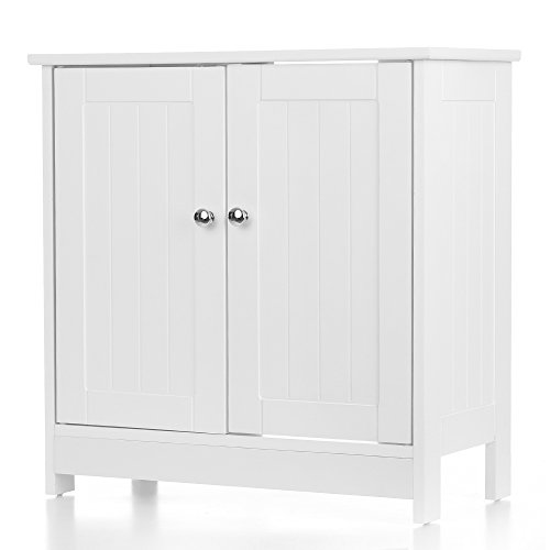 iKayaa Modern Under Sink Storage Cabinet with 2 Doors Bathroom Vanity Furniture 23.6