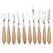 Togood 10pcs Stainless Steel Spatula Palette Knives For Artists, Art Tools For Oil Painting Acrylic Mixing Special Effects, Wooden handle