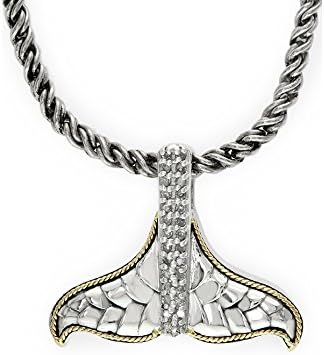 Effy Jewlery Effy 925 Sterling Silver and 18K Gold Diamond Whale's Tail Pendant