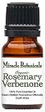 Miracle Botanicals Organic Rosemary Verbenone Essential Oil - 100% Pure Rosmarinus Officinalis Verbenone - Therapeutic Grade (10ml)