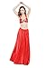 Dance Fairy Satin Belly Dance Swing Midi Skirt,Red