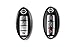 iJDMTOY Exact Fit Gloss Metallic White Smart Key Fob Shell Compatible with Nissan Armada Rogue GT-R Murano Pathfinder Sentra Leaf Titan (4-Button only)