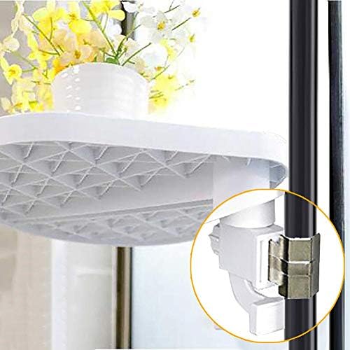 Corwar Punch-Free Rotating Floating Rack, No-Drill Floating Shelf Window Storage Rack Flower Pot Holder, Multi-Function Free Punch Rotary Storage Rack Box