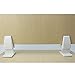 2 Pieces T Shape Office Desk Partition Support Bracket Shelf Clip Clamp Holder Screen Clip Holder (Sliver)