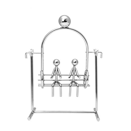 Sunnytech Steel Balance Toy Two People Swing Balancing Tumbler Toy Balancing Decompressive Science Psychology Home Offic Desk Decor Toy Car accessories Decor WJ114