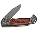 Personalized Rosewood Handle Pocket Folding Knife with 2 Lines of Engraving - Wedding Groomsmen Gift - Custom Monogrammed and Engraved for Free