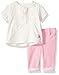 U.S. Polo Assn. Baby Girls' Fashion Top and Pant Set, Vanilla, 6/9 Months