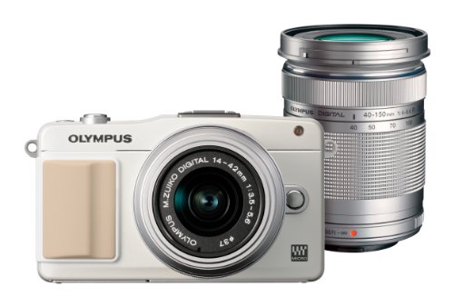 Olympus Mirror Interchangeable Lens Pen Mini E-pm2 Double Zoom Kit White E-pm2 Dzkit Wht