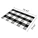 VERTKREA Buffalo Plaid Rug 2'x3', Black and White Checkered Rug Carpet, Cotton Hand-Woven Washable Rug for Living Room Indoor Outside Entryway Porch