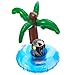 Cazul Goods Inflatable Pool Drink Holder Floats - 3 pieces Flamingo and 3 pieces Palm Tree Design (Set of 6)