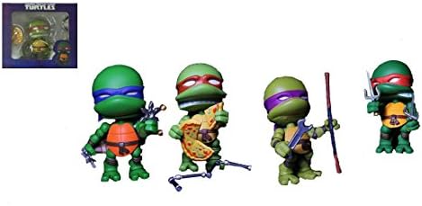Newest Pattern Teenage Mutant Ninja Turtles Action Figures TMNT Mini Figures Tmnt One Set of 4 PVC Dolls Leo Mikey Don Raph for Collector