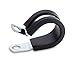 Cable Clamp,20 Pack 1/4 Inch Stainless Steel Pipe Clamp,Rubber Cushion Clamp,Marine Grade Stainless Steel Metal Clamps For Cables Cord Installation