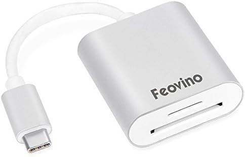 USB Type C Card Reader, Feovino USB-C Memory Card Adapter for SD Card/Micro SD Card/TF Card for MacBook Pro 2016/2017, New Macbook 12" and more USB C Devices
