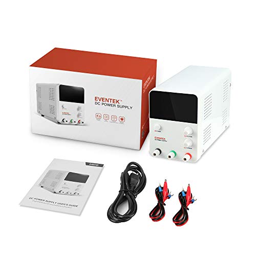 DC Power Supply Variable, Eventek 0-32V 0-10.2A Power Supply Adjustable Regulated Power Supply Digital with Alligator Leads US Power Cord - Thumbnail 6