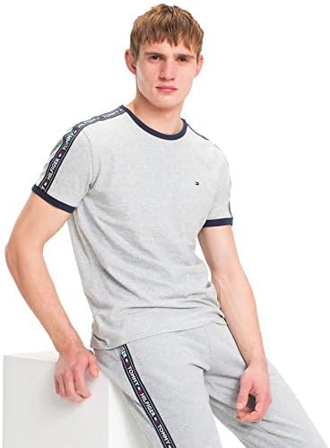 Herren T-Shirt Kurzarm Rundhalsausschnitt, Grau (Grey Heather), L