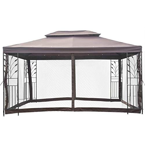 12'X 10' Outdoor Gazebo Steel frame Vented Gazebo w/ Netting BestMassage - Thumbnail 5