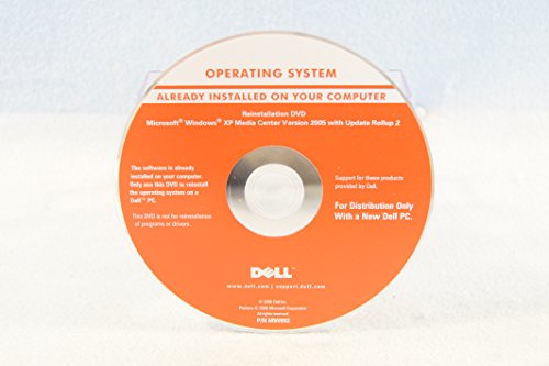 Dell Operating System Windows XP Media Center Version 2005 with Update Rollup 2 Part Number: MW892 Reinstallation DVD-Rom: Computer Program Software Installation Replacement Disc Recovery CD-Rom