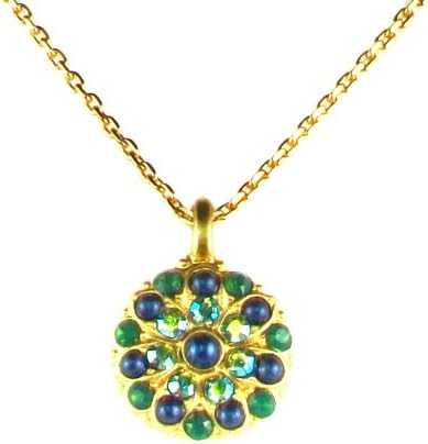 Mariana Yellow Gold Plated Guardian Angel Swarovski Crystal Pendant Necklace, 16"