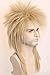 Topcosplay 70s 80s Wig for Women Men Couples Halloween Costumes Wig Rocking Punk Rocker Mullet Wig Blonde