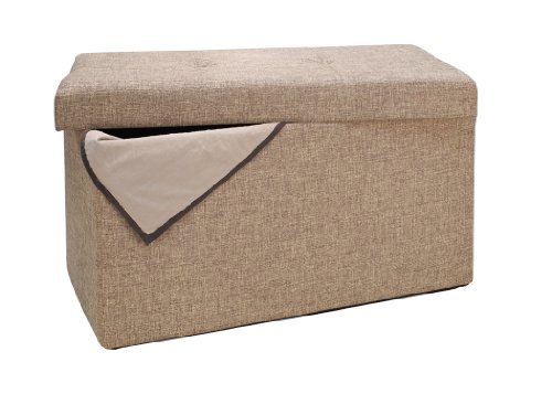 Simplify Polypropylene Storage Ottoman, Natural (F-0637-NATURAL)