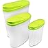 Food Storage Container (Green, 3-Pack) - BPA Free, Reusable, Environment Friendly, Multipurpose Use for Home Kitchen or Restaurant - by Utopia Kitchen