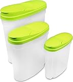 Food Storage Container - Green (3-Pack)- BPA Free - Reusable - Environment Friendly - Multipurpose Use for Home Kitchen or Restaurant - By Utopia Kitchen