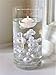 150 Floating White Pearls- Large Sizes- Fills 2 Gallons of The Floating Transparent Water Gels for Your Vases- with Pre-Measured Prep Bags- and 6 Warm White Submersible Fairy Lights Strings