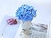 Veryhome 12pcs Blooming Silk Hydrangea Flower Heads for DIY Bouquets Wedding Centerpieces Home Decor (Sky Blue)