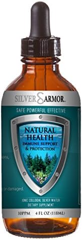 4 oz. Silver Armor, Colloidal Nano Silver Immune Support &amp; Protection w/Dropper 10 PPM