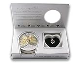 Heart Rhodium Plated Necklace Pendant Locket Freshwater Cultured Pearl in Oyster Kit Set With Stainless Steel Chain 18
