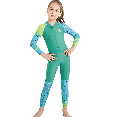 Fashionwu Children Unisex Colorful Jumpsuit Swimsuit Conjoint Quick Cute Dry Suit Set