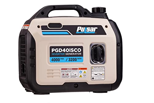 Pulsar PGD40ISCO Ultra Light Quiet 4000W Portable Gas Inverter Generator, white photo 11